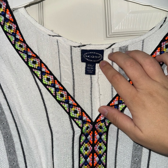 Striped Boutique Poncho Dress - Picture 4 of 4